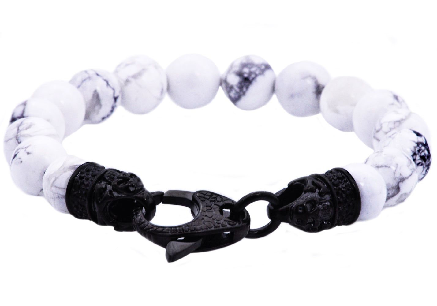 Buy REBUY Black Obsidian Bracelet Natural Gem Stone Beaded Bracelet With  Silver Buddha Head Crystal Stone Beads Size 8 MM at Amazon.in